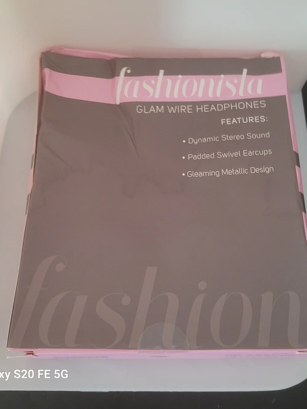 Fashionista Glam Wire Headphones - Pink Marble - Picture 2 of 2